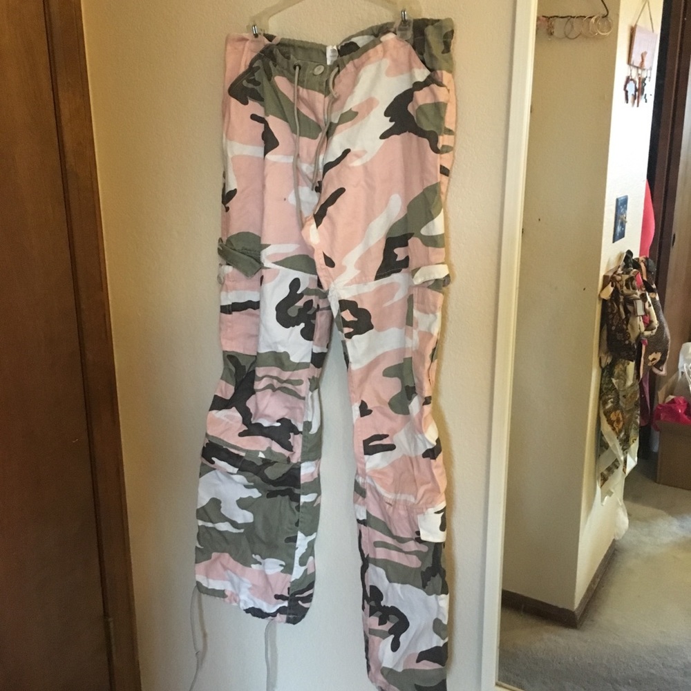 Rothco pink green camo pants